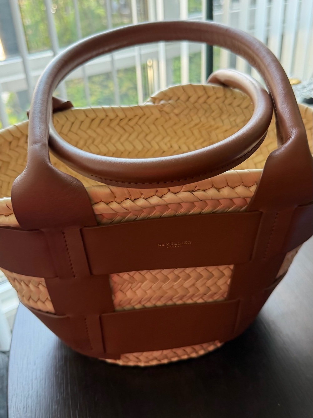 DeMellier Santorini Raffia Tote Bag - Picture 2 of 11